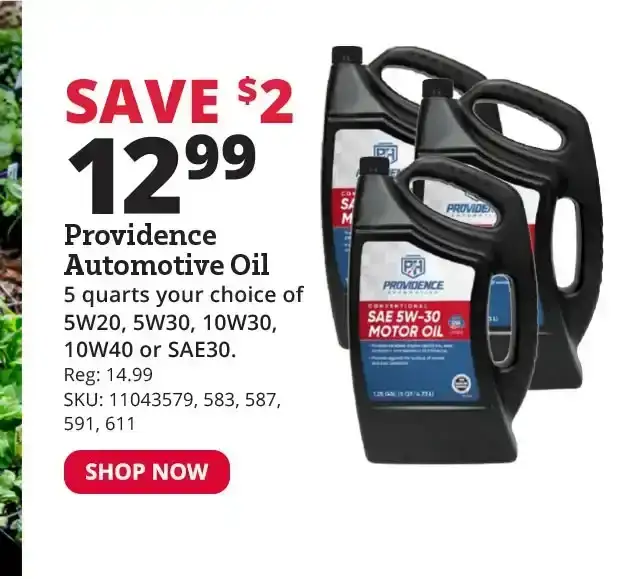 Providence Automotive Oil 5quarts