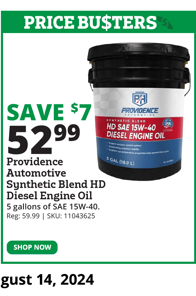 Save \\$7 on Providence Automotive Blend Oil