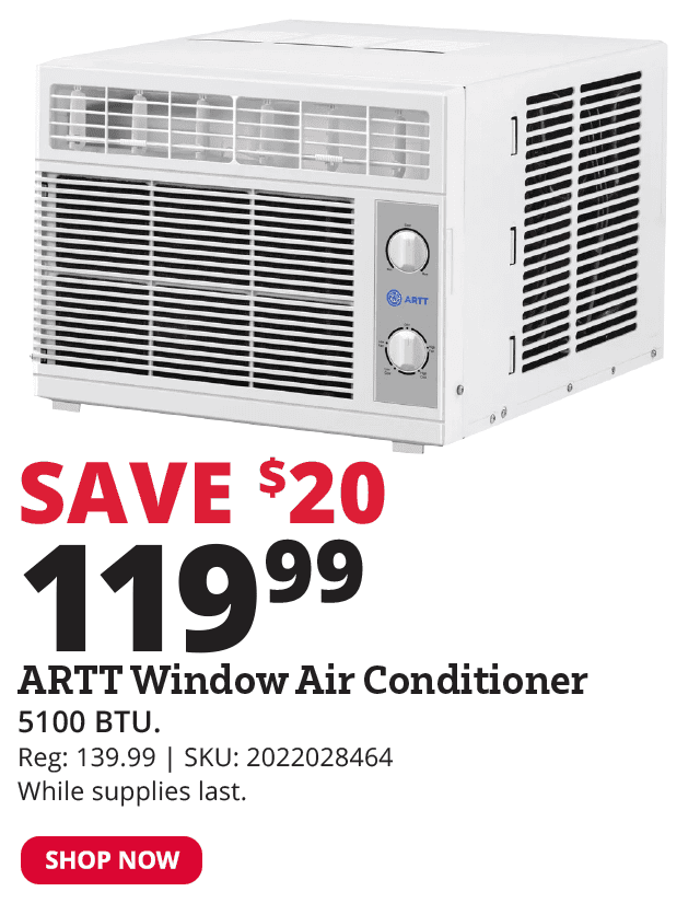 Save \\$20 on ARTT Window AC