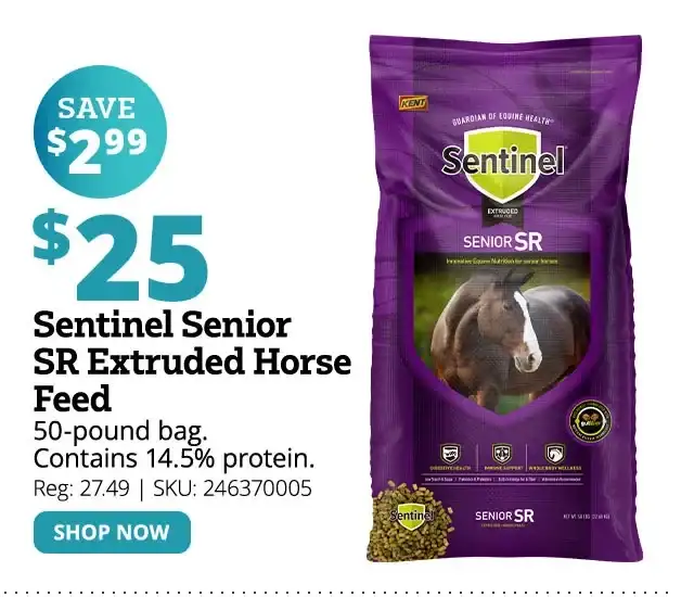 Sentinel Senior SR Extruded Horse Feed, 50 lb. Bag