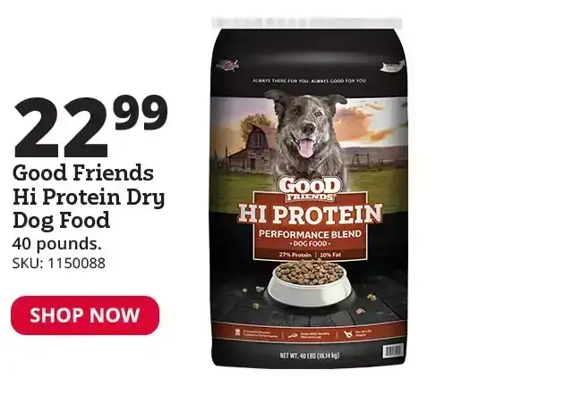 Good Friends High Protein Performance Blend All Stages Dry Dog Food, 40 lb. Bag