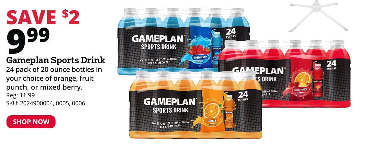 Gameplan Sports Drink, 20 oz.