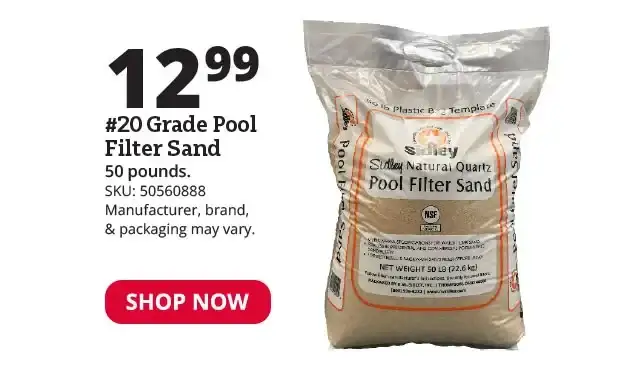#20 Grade Pool Filter Sand, 50 lb. Bag - 4151