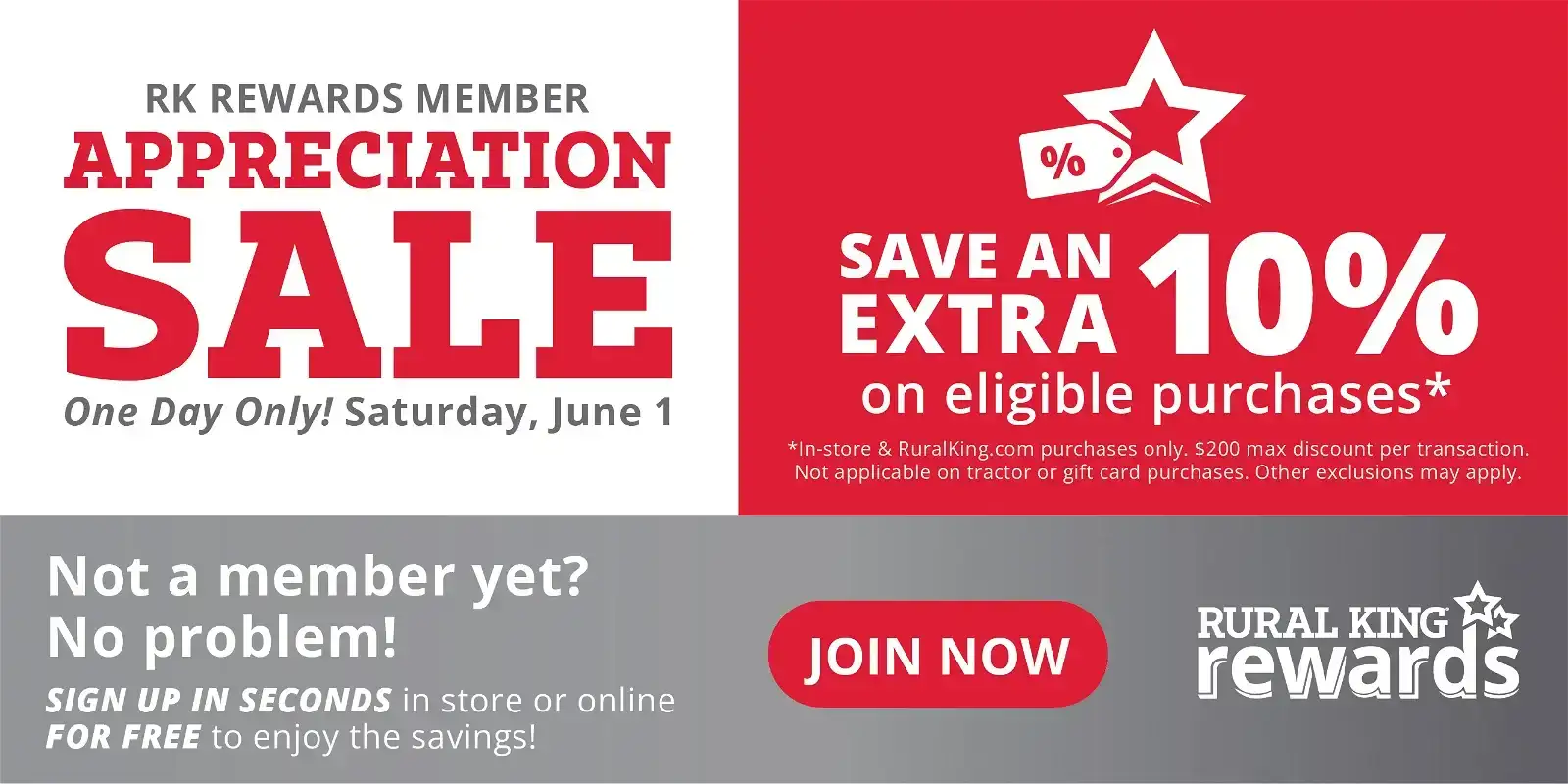 Rewards Member Appreciation Sale