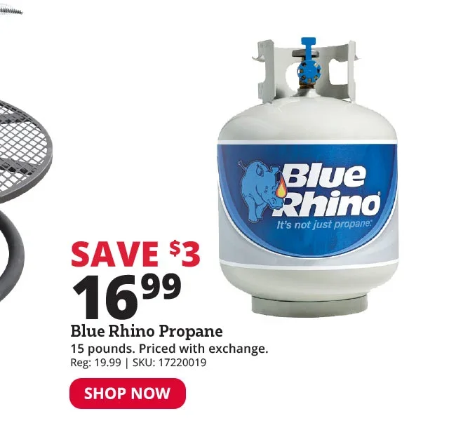 Blue Rhino Propane Cylinder, 15 lb. - EXCHANGE 15LB