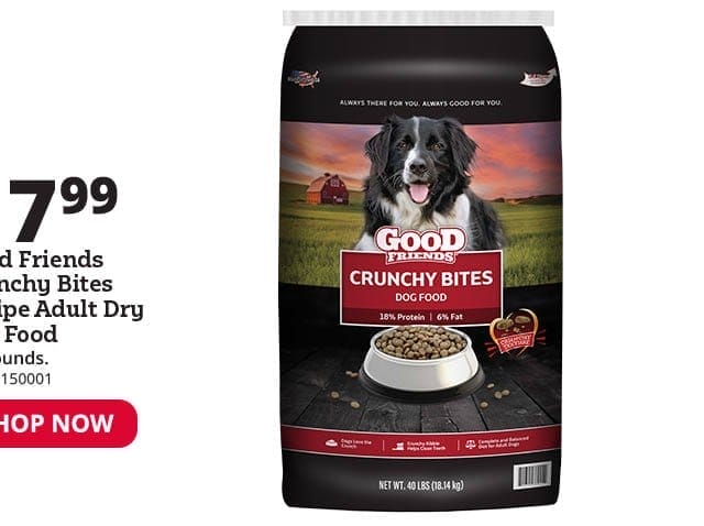 Good Friends Crunchy Bites Recipe Adult Dry Dog Food, 40 lb. Bag