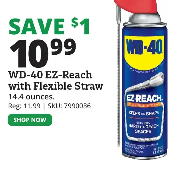 WD-40 EZ-Reach with Flexible Straw, 14.4 oz. - 490194