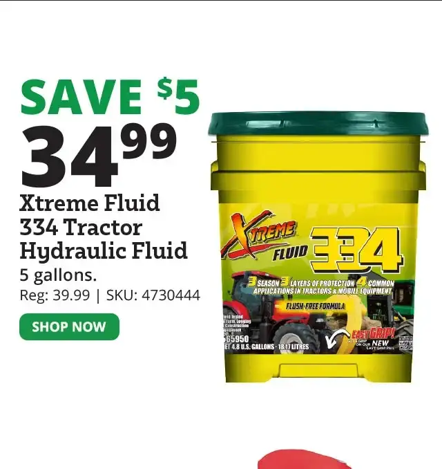 334 Tractor Hydraulic Fluid, 5 Gallon - 565950