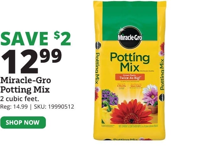 Miracle-Gro Potting Mix, 2 Cu. Ft. - 75652300