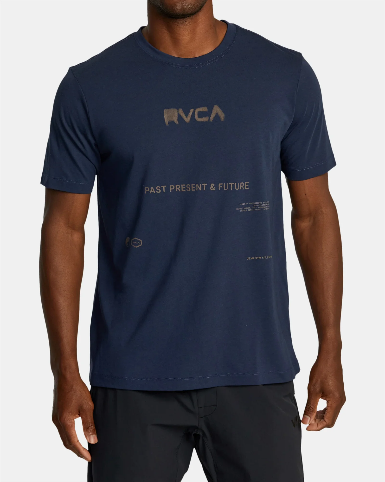 Image of Radial Graph Sport Tech T-Shirt - Navy