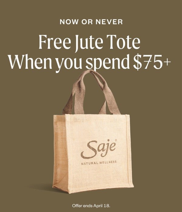 Now or never. Free Jute Tote when you spend \\$75+