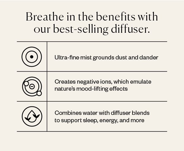 Breathe in the benefits with our best-selling diffuser.