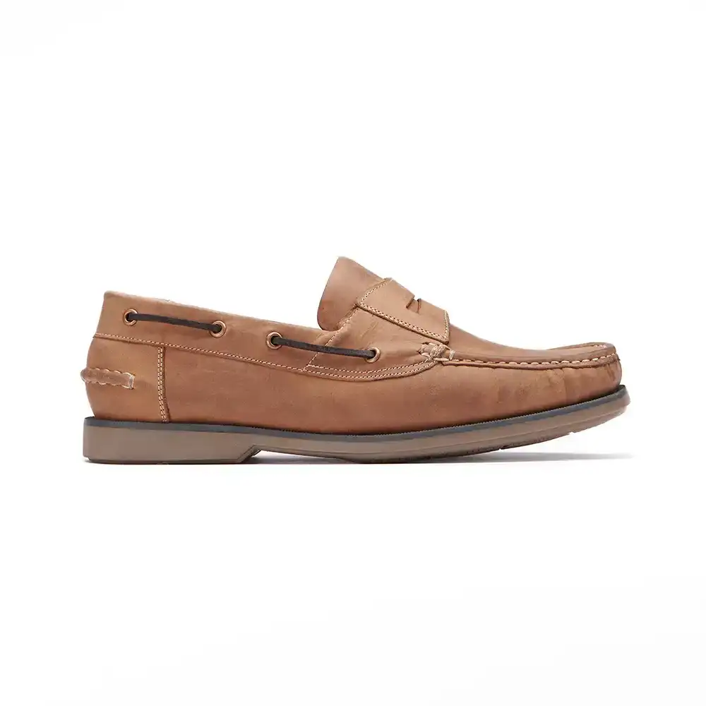 Image of Slip-On Deck Shoe - Tobacco