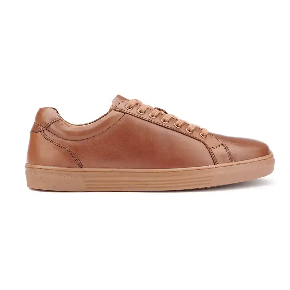 Image of Leather Trainer - Brown/Brown