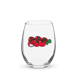 Hello Kitty Tomato Glass Tumbler