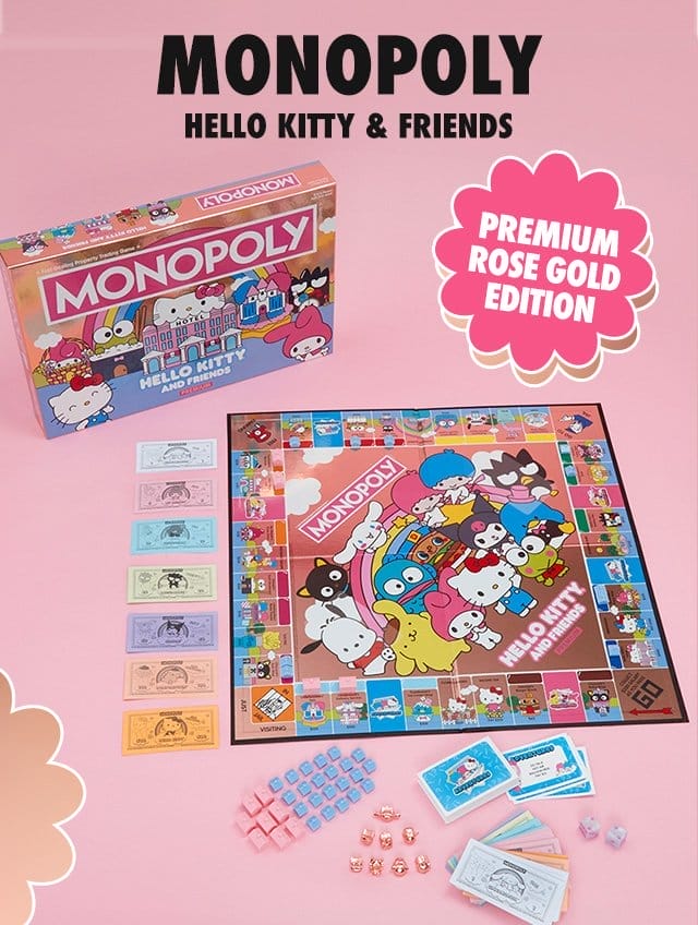 Image of Monopoly Hello Kitty & Friends Premium Rose Gold Edition.