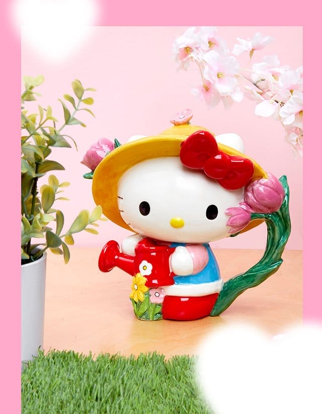 Image of Hello Kitty Ceramic Farmer Teapot.