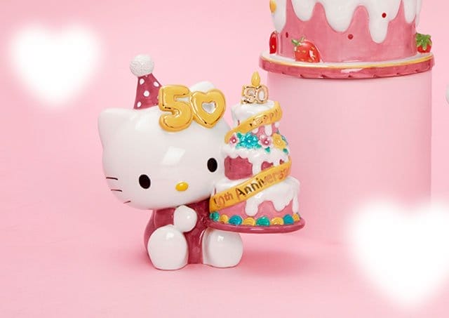 Image of Hello Kitty 50th Anniversary Cake Figurine.