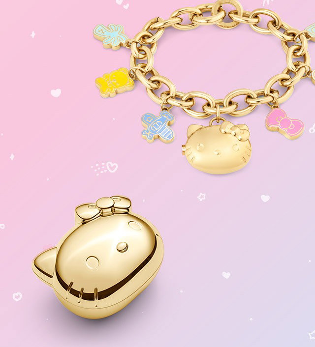 Image of Hello Kitty x MVMT 50th Anniversary Charm Bracelet Watch.