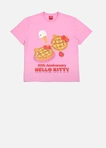 Hello Kitty x Dumbgood Pink Glitter Pie Tee (50th Anniv.)