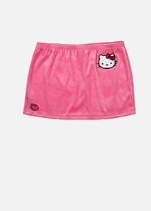 Hello Kitty x Dumbgood Pink Velour Mini Skirt (50th Anniv.)