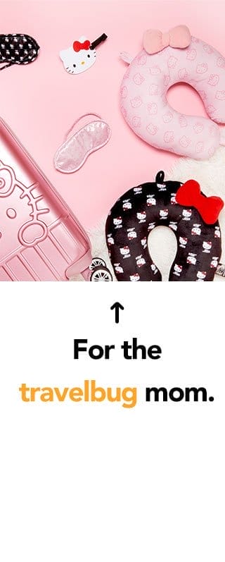 For the travelbug mom. | Image of Hello Kitty x FUL 21" Hardshell Carry-on Luggage in Pink.