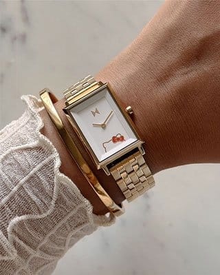 Hello Kitty x MVMT Signature Square Watch (Yellow Gold)