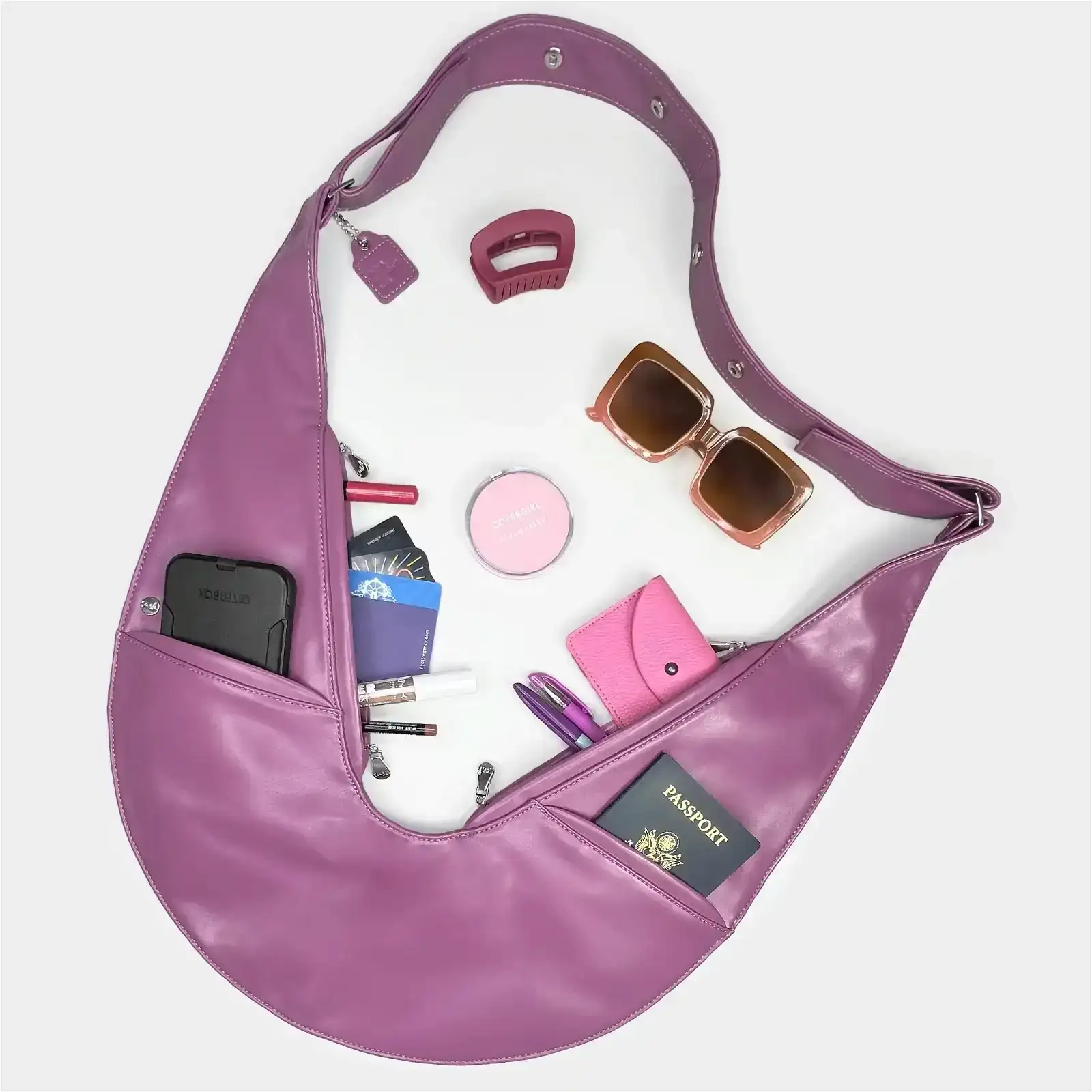 Image of Lotus Faux Leather Sash Bag