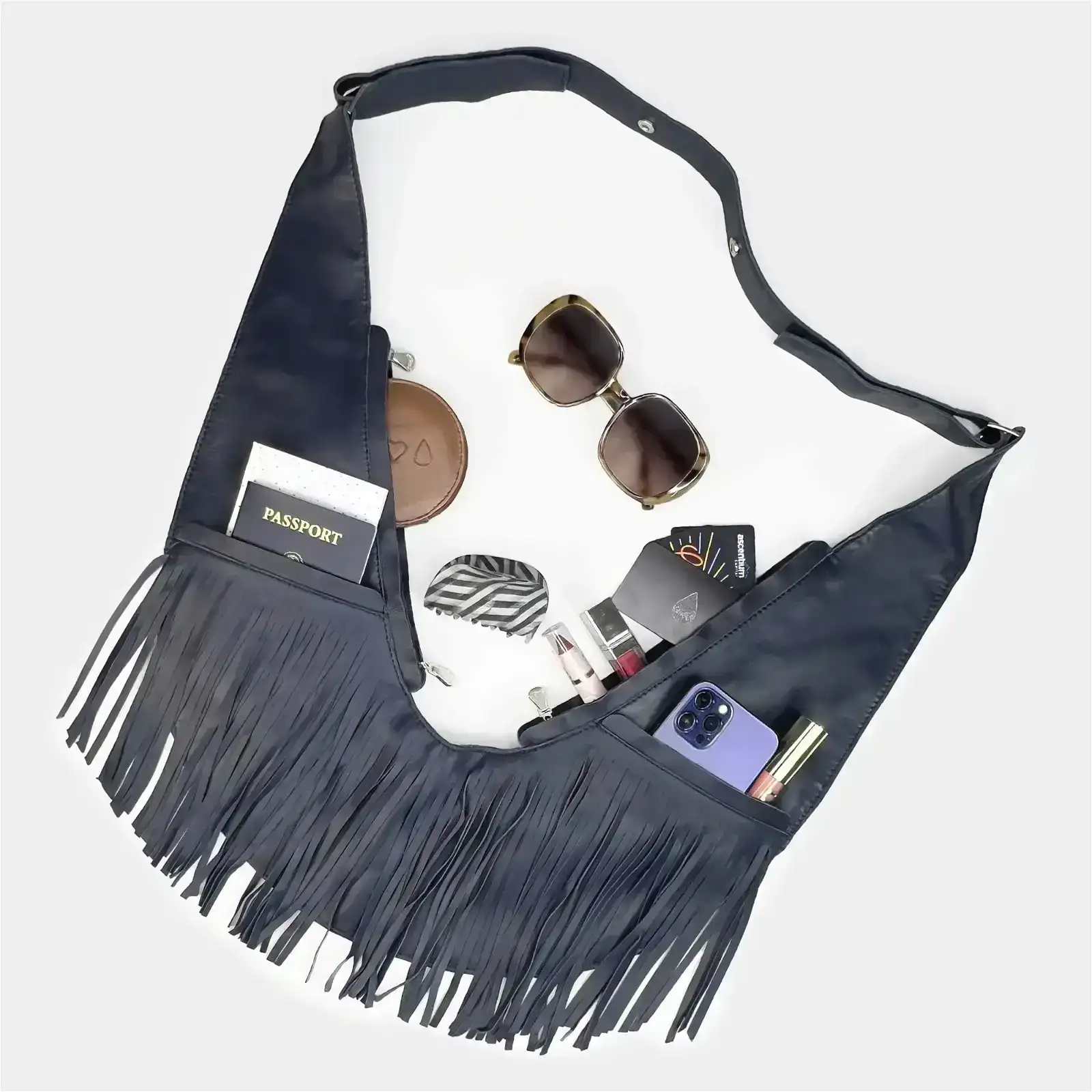 Image of Lakeside Fringe Leather Sash Bag