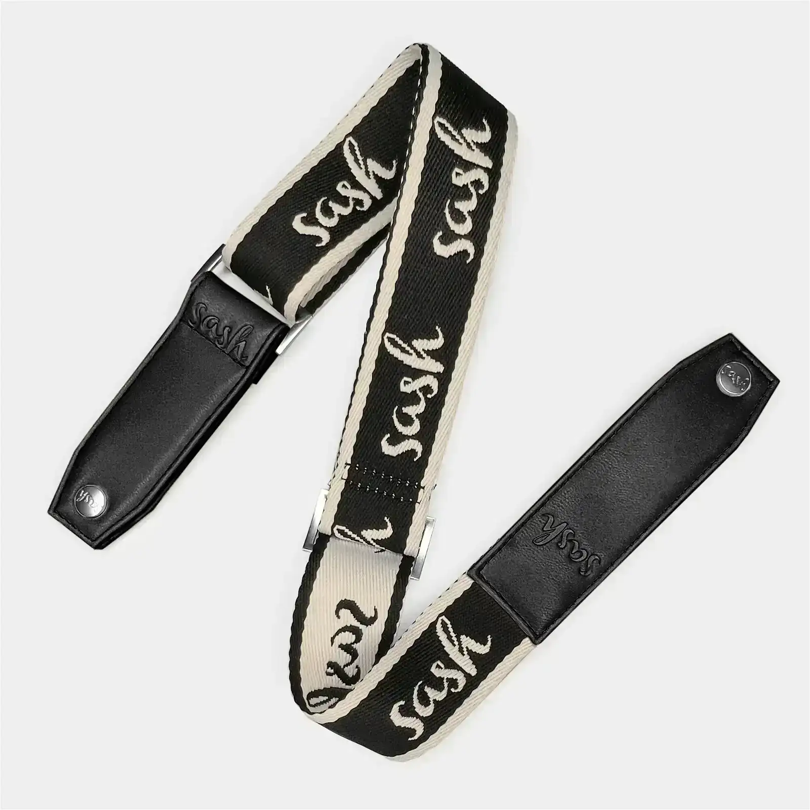 Image of Black/Tan Sash Logo Strap