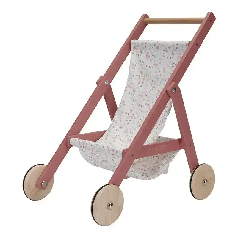 Image of Little Dutch Doll Stroller - Flowers & Butterflies