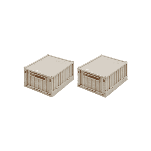 Liewood Weston Small Storage Box With Lid - Sandy (Pack-2)