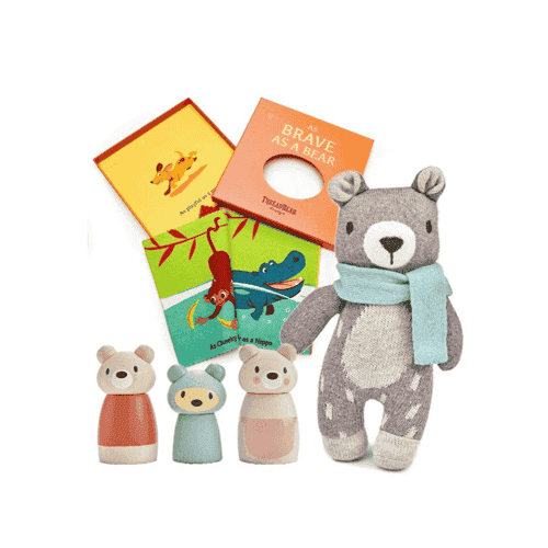 ThreadBear Design Brave as a Bear Toy & Book Bundle