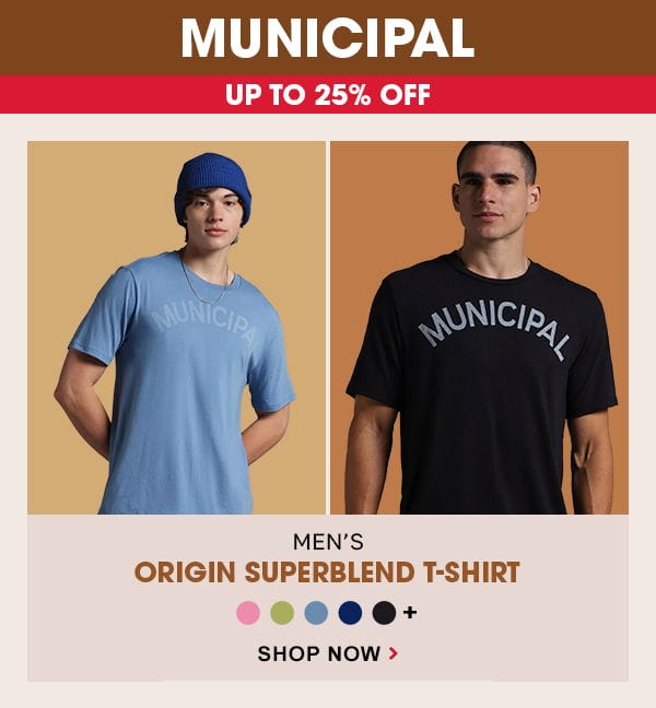 Men's MUNICIPAL Origin SuperBlend T-Shirt. Up to 25% off.