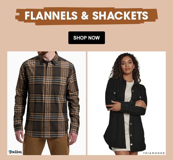 Shop Flannels and Shackets.