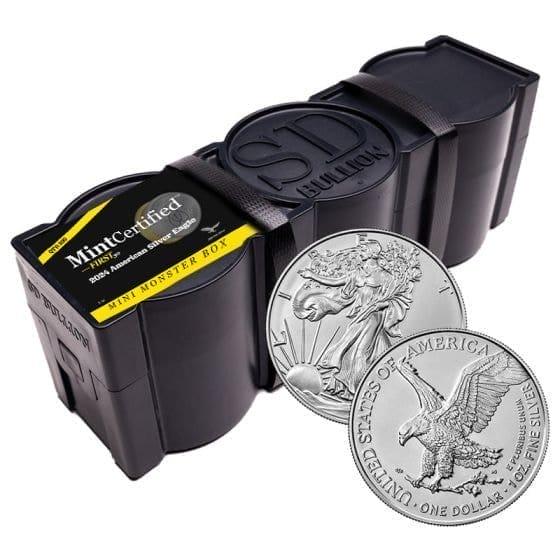 Image of 2024 1 oz Silver Eagle 100-Coin MintCertified™ First30 Mini Monster Box