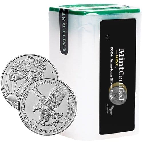 Image of 2024 1 oz Silver Eagle MintCertified™ First30 Sealed Tubes