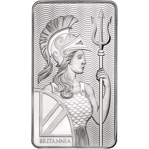 Image of 10 oz + 100 oz Britannia Silver Bars