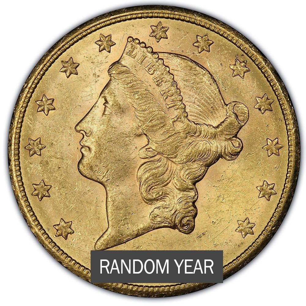 Image of \\$20 Liberty Double Eagle Gold Coin (BU) - Random Year