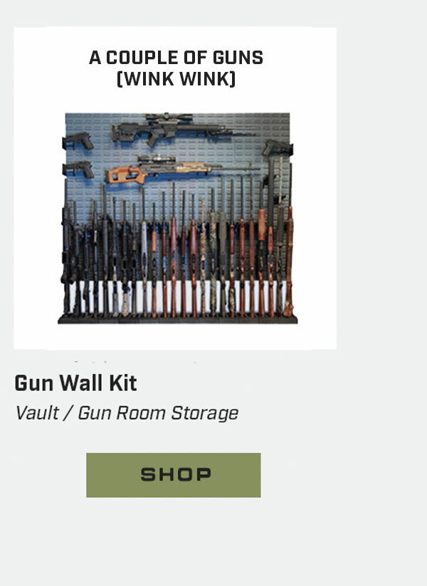 A Couple of Guns. Gun Wall Kit. Vault/Gun Room Storage