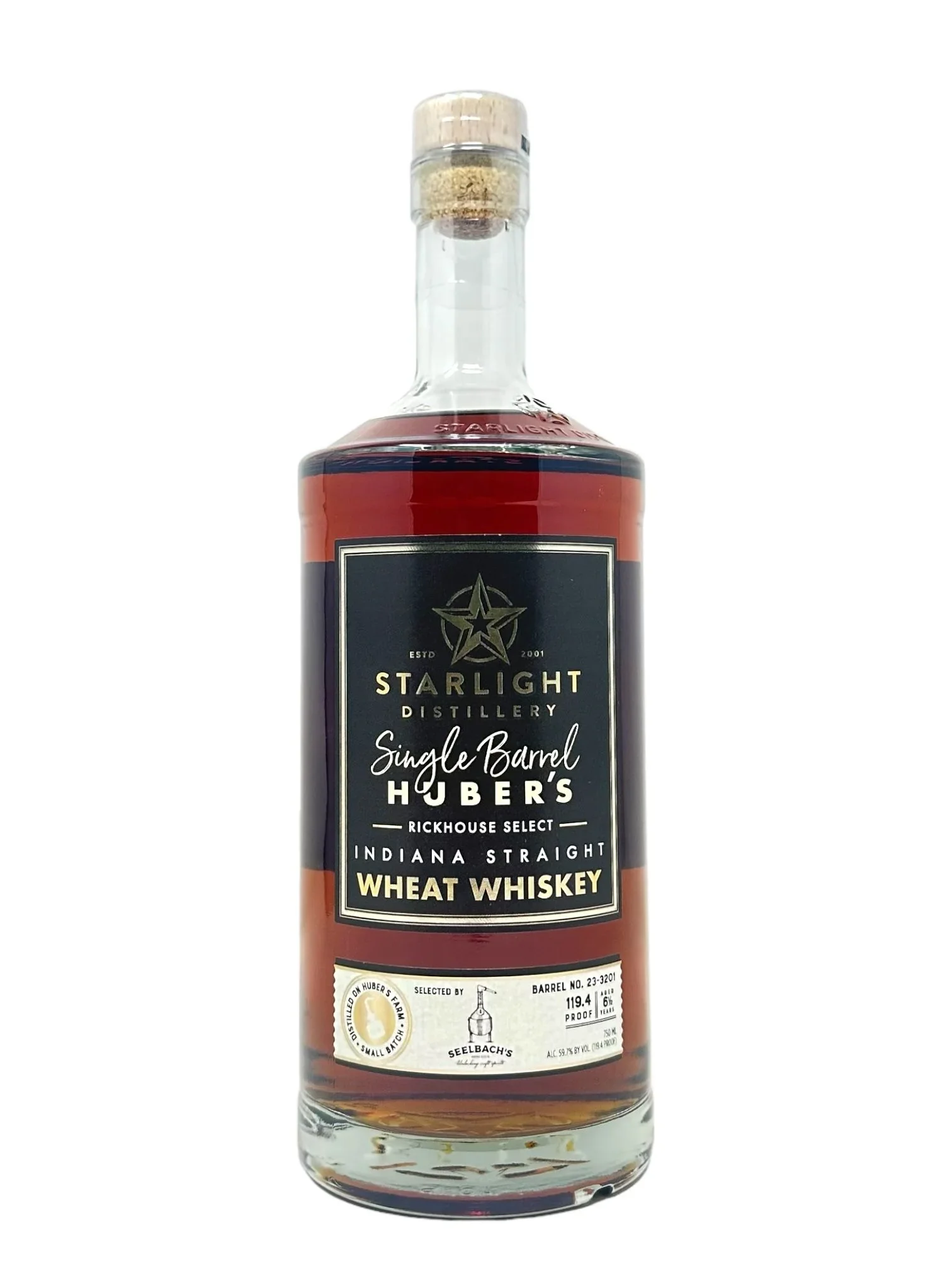 Image of Starlight Distillery 6.5-Year Wheat Whiskey Barrel# 23-3201 119.4 proof - Selected by Seelbach's