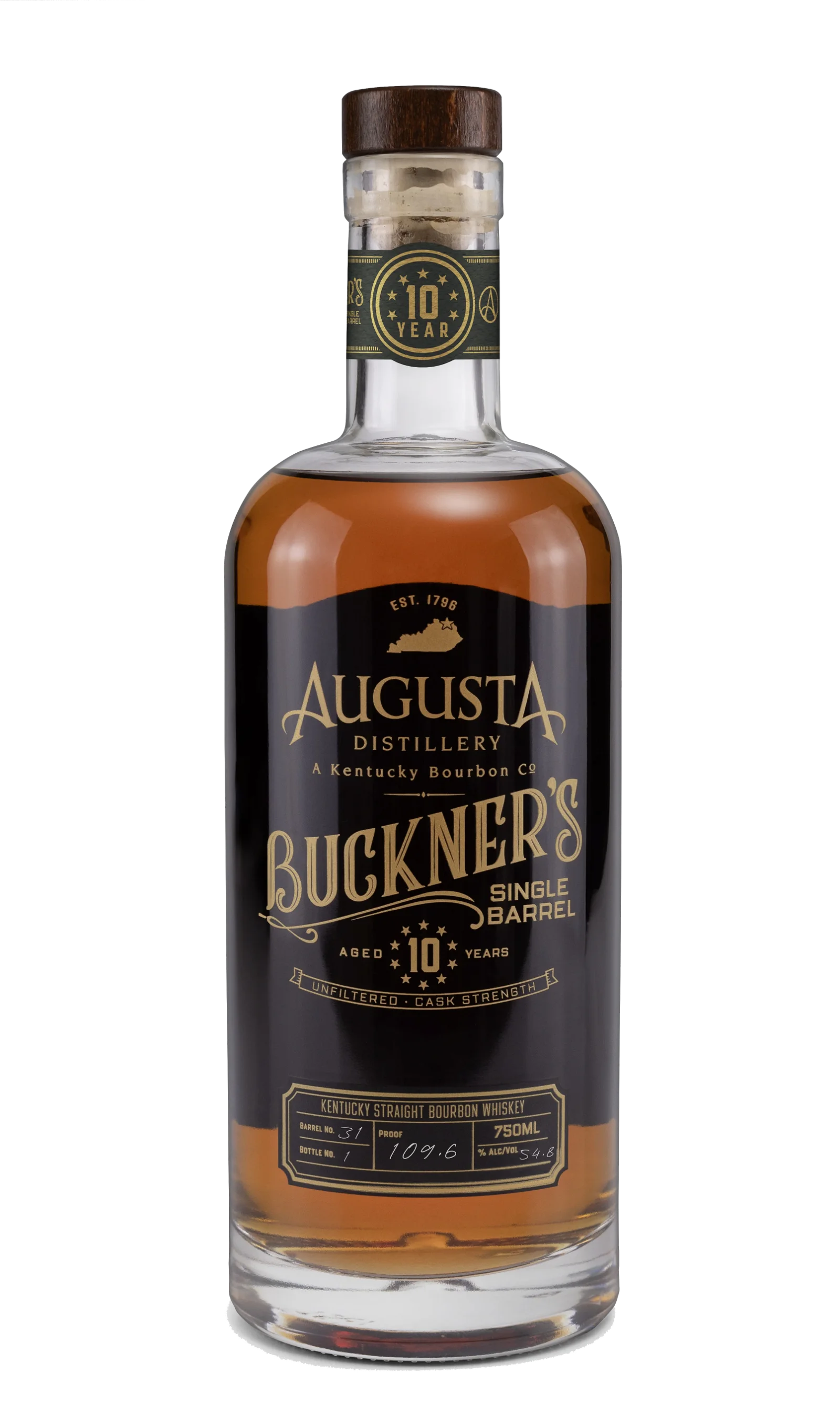 Image of Augusta Distillery Buckner's 10-Year Single Barrel Bourbon Barrel #31 109.6 proof - Selected by Seelbach's