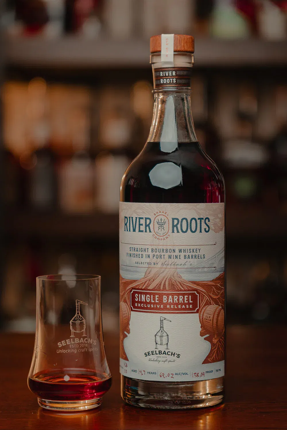 Image of River Roots Barrel Co. 14-Year Single Barrel Port Finished Bourbon 138.04 Proof VSB-05 - Selected by Seelbach's