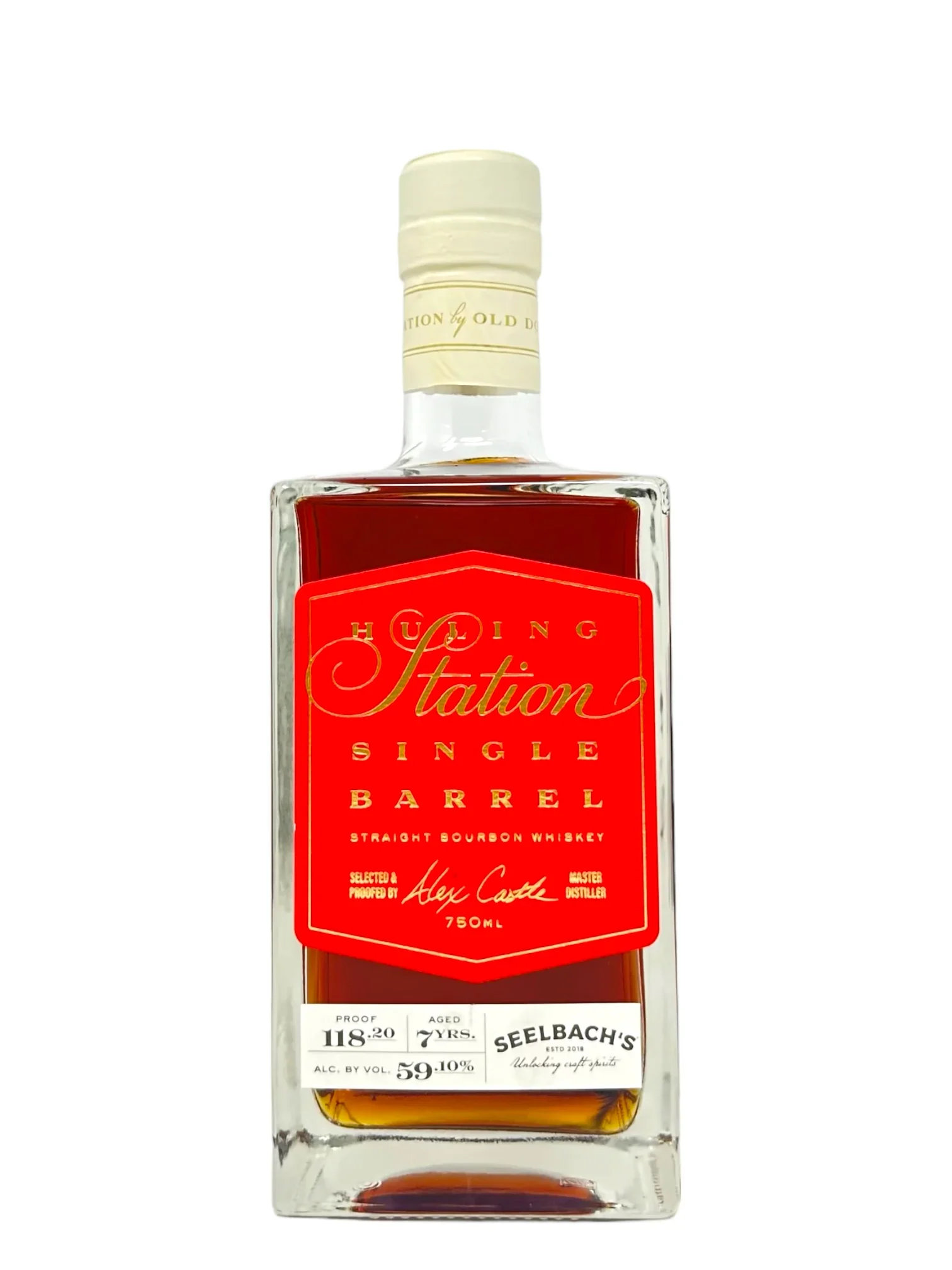 Image of Old Dominick Huling Station Single Barrel Bourbon #1594 118.20 proof - Selected by Seelbach's