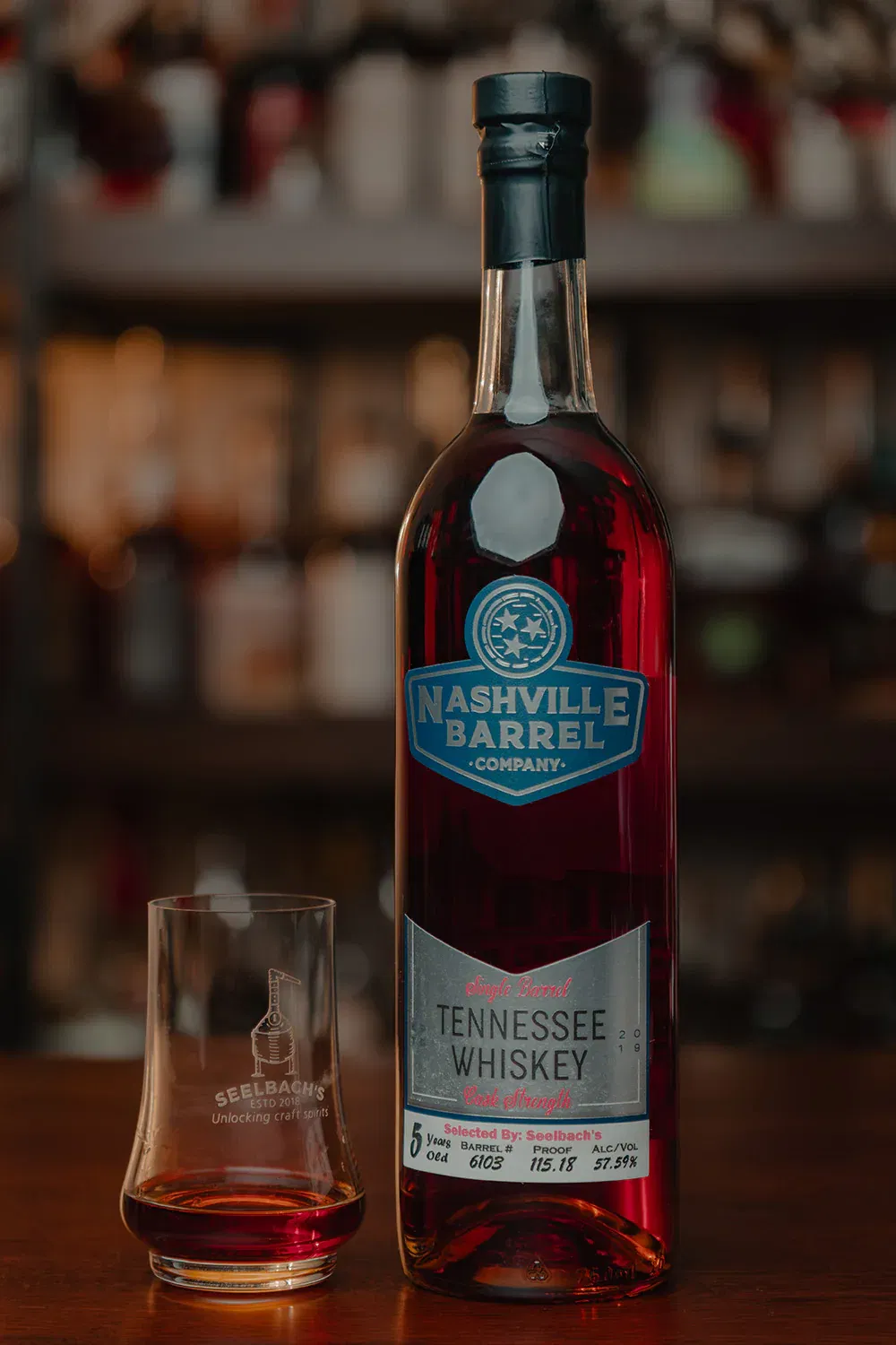 Image of Nashville Barrel Co #6103 "Bacon Bits" 5-Year Tennessee Whiskey 115.8 proof - Selected by Seelbach's