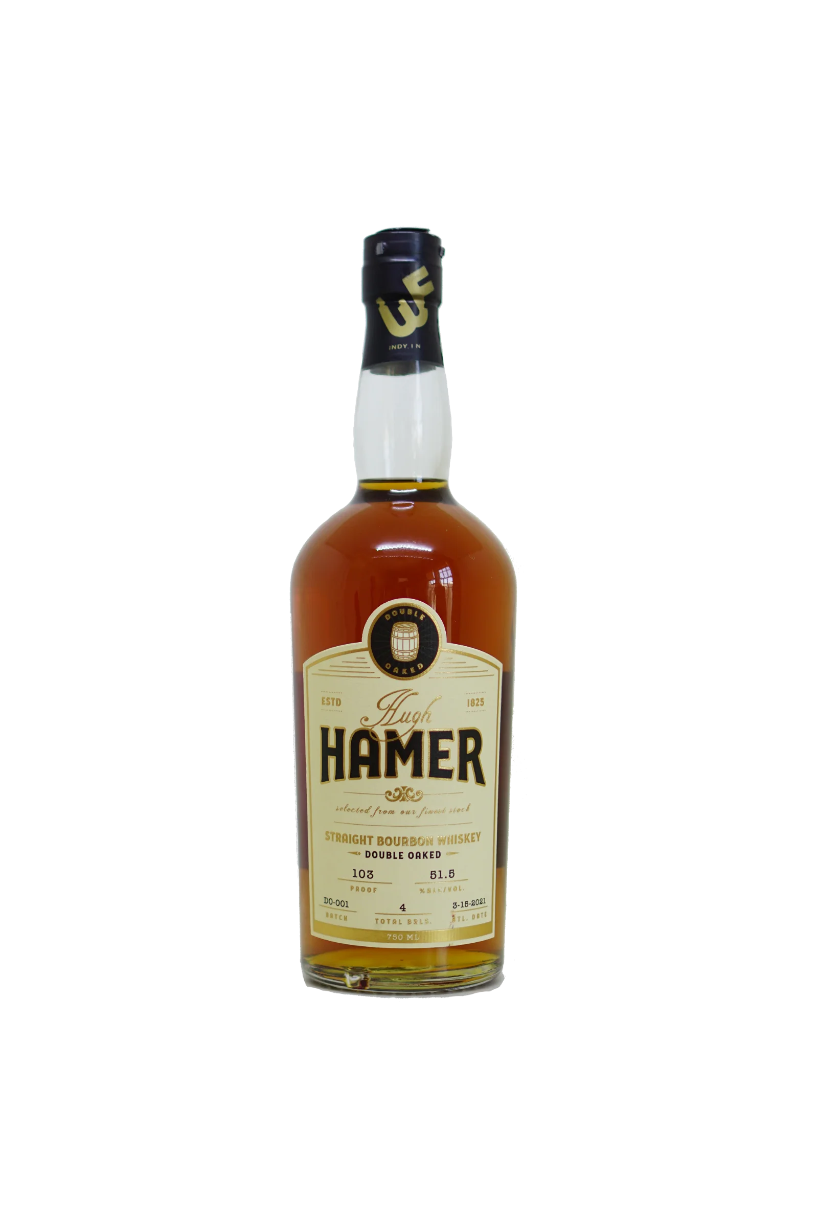 Image of Hugh Hamer Straight Bourbon Whiskey Double Oaked