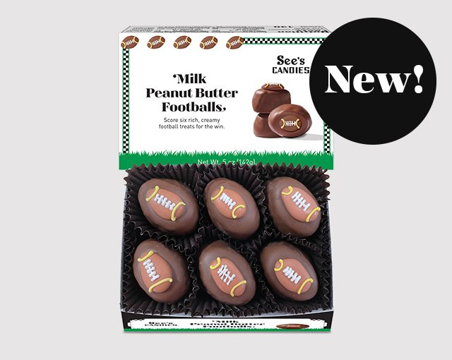 New! Milk Peanut Butter\xa0Footballs