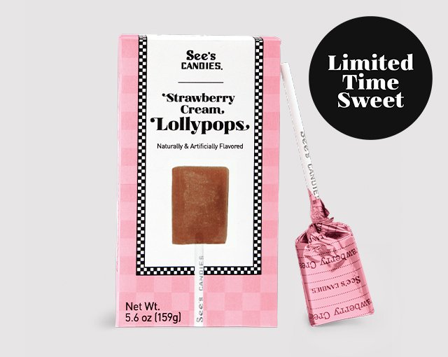 Limited Time Sweet Strawberry Cream Lollypops