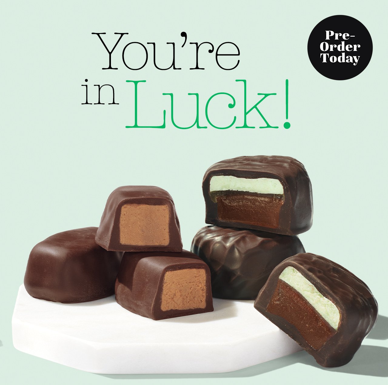 You’re in Luck! Pre-Order Today: Irish Cream and Dark Mint Scotchmallow