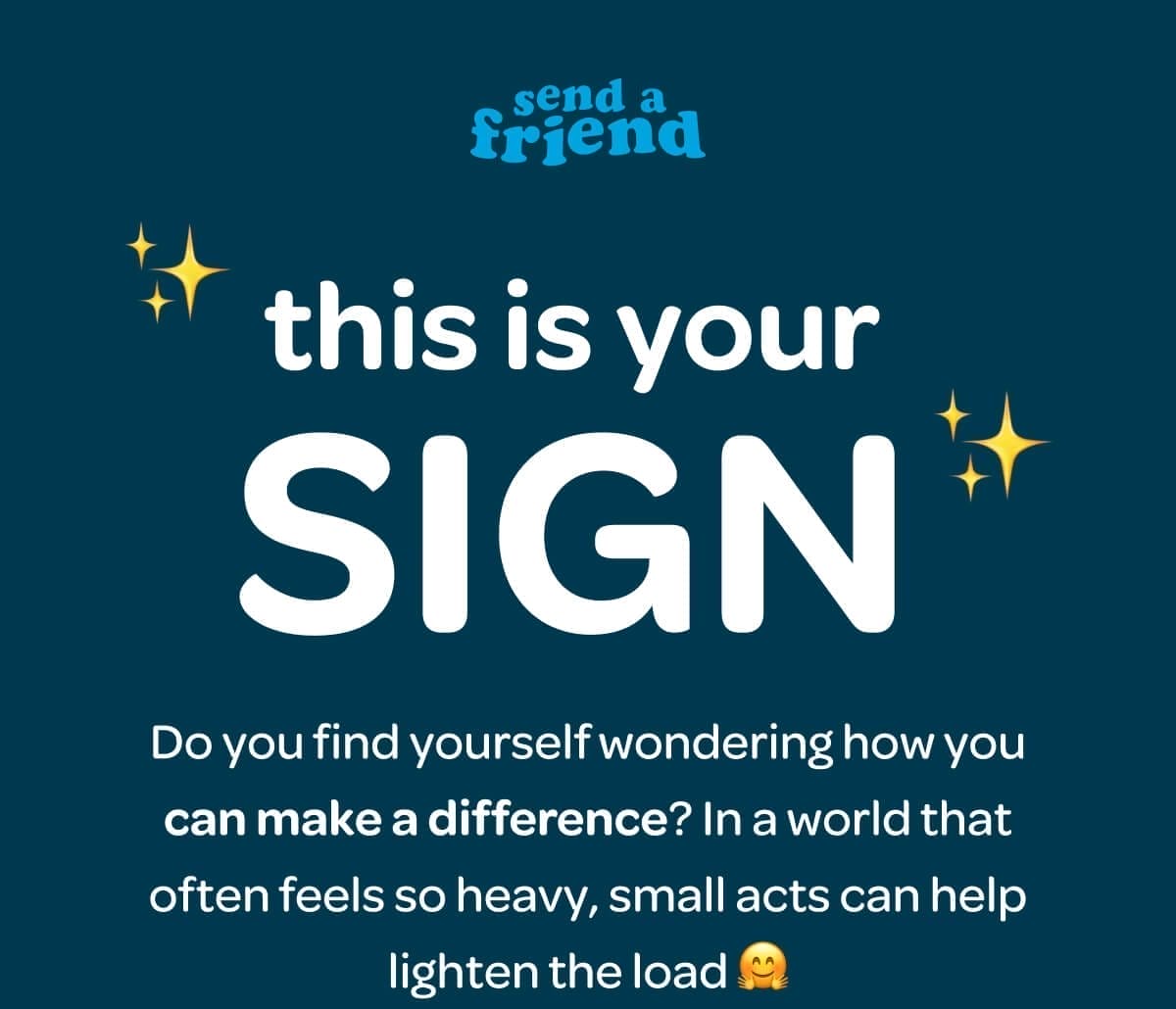 this is your SIGN. Do you find yourself wondering how you can make a difference? In a world that often feels so heavy, small acts can help lighten the load 🤗